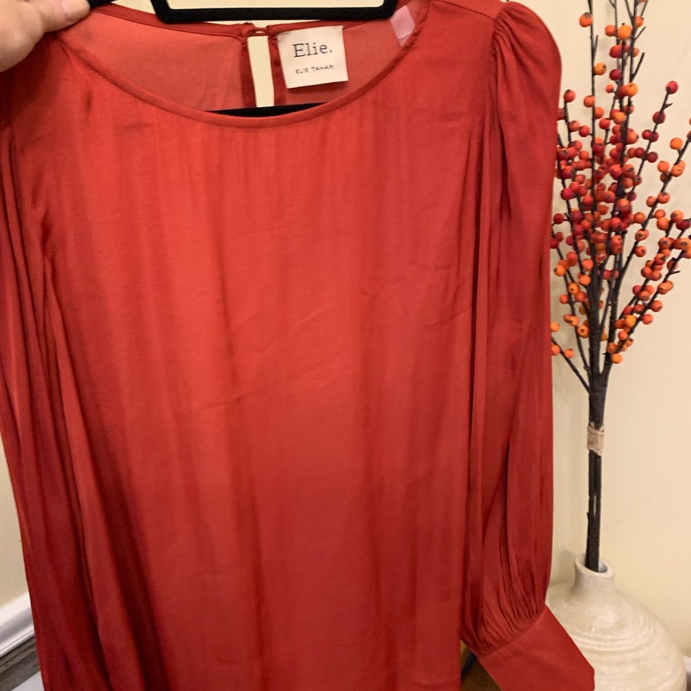 Women’s Dark Orange Fall Blouse
